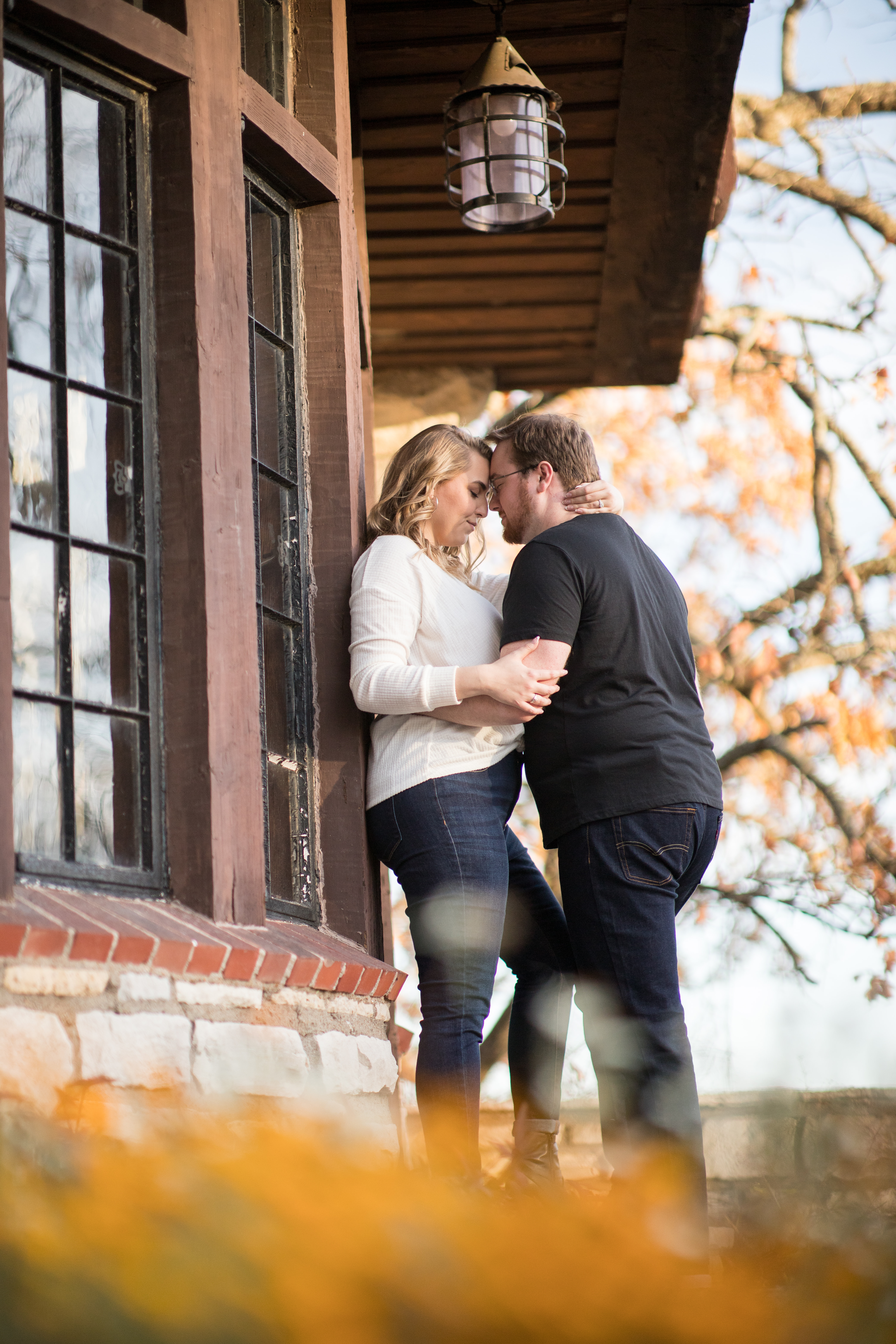 fall engagement photo
