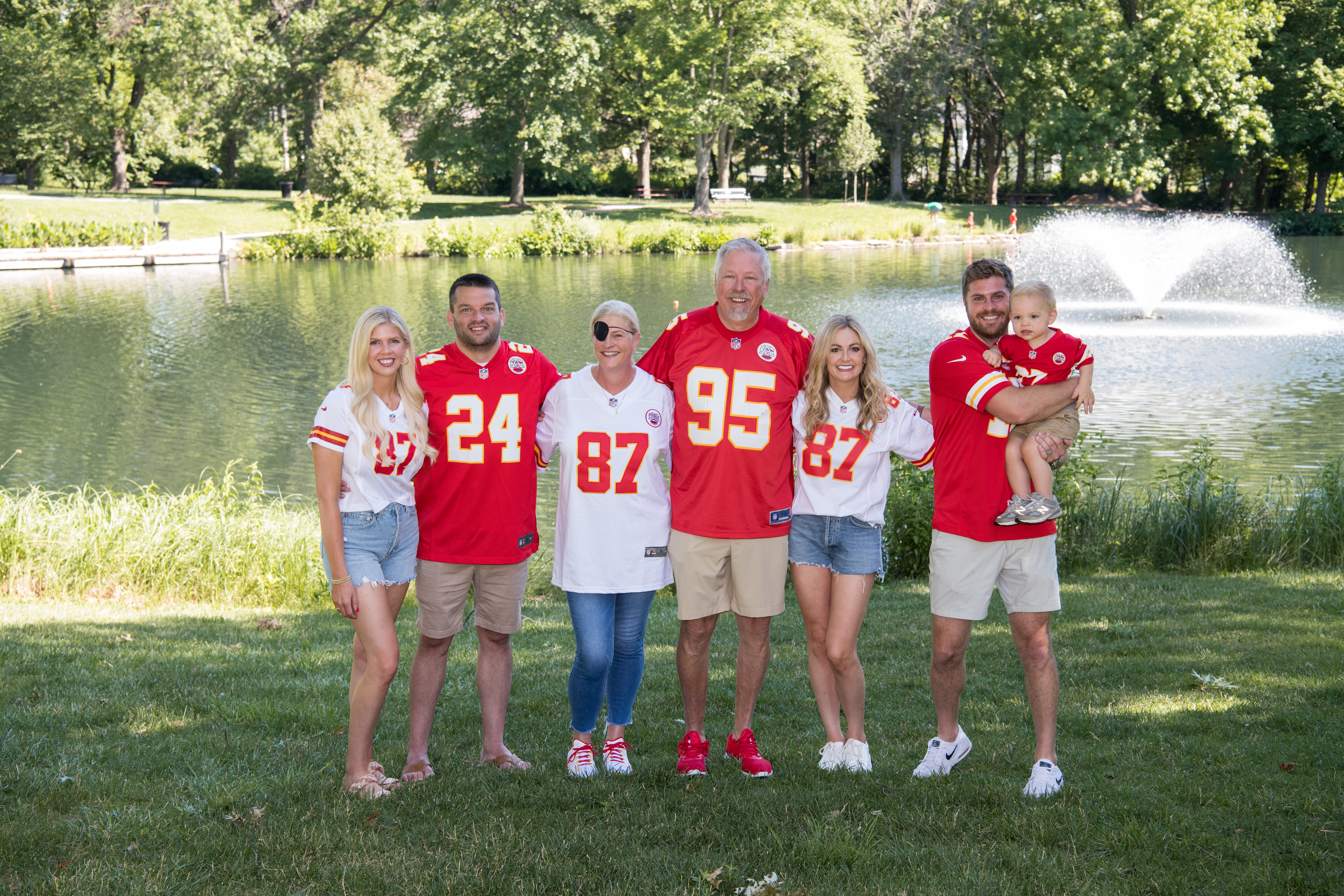 kansas city chiefs themed family photo