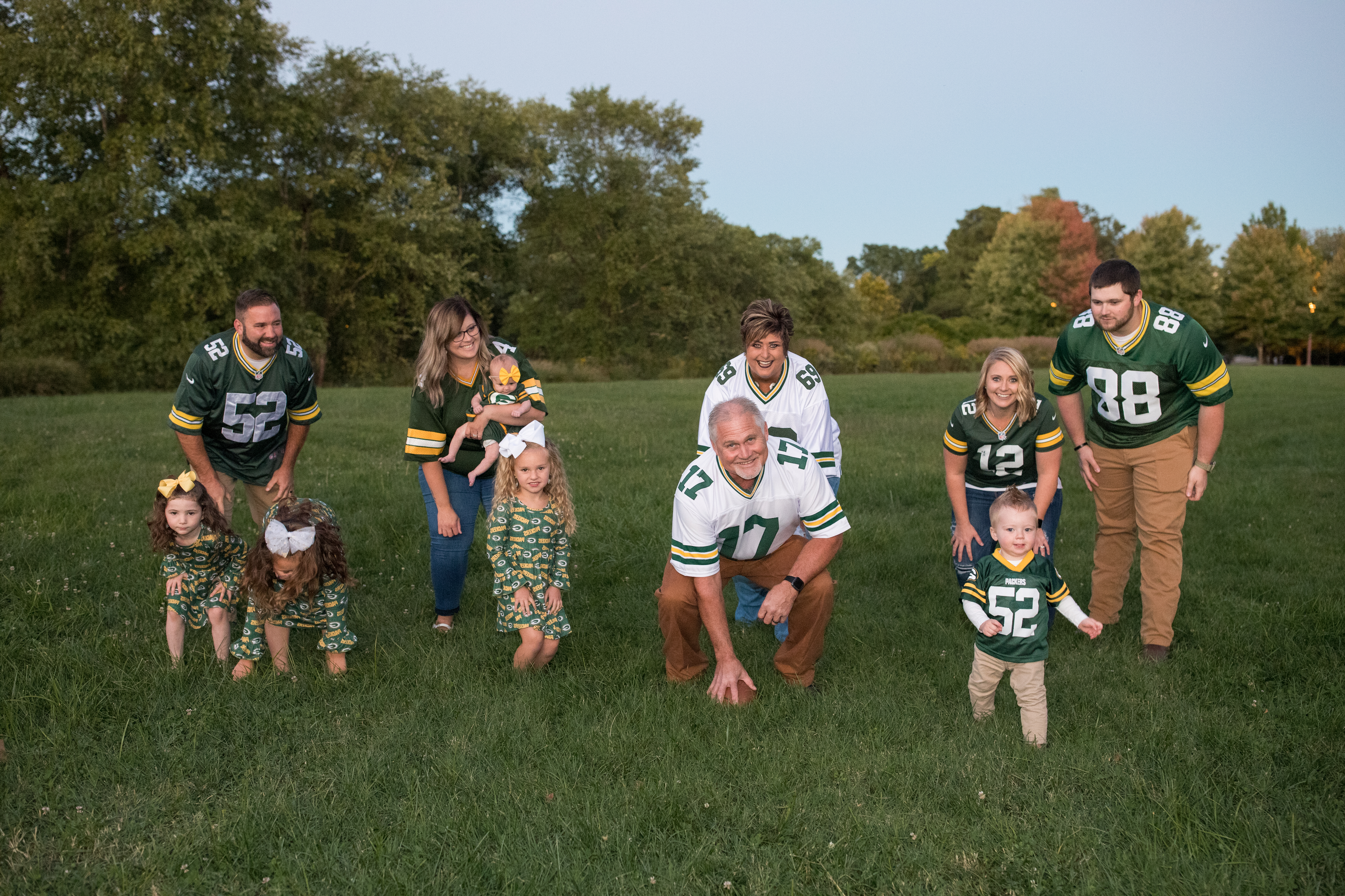 green bay packers family photo